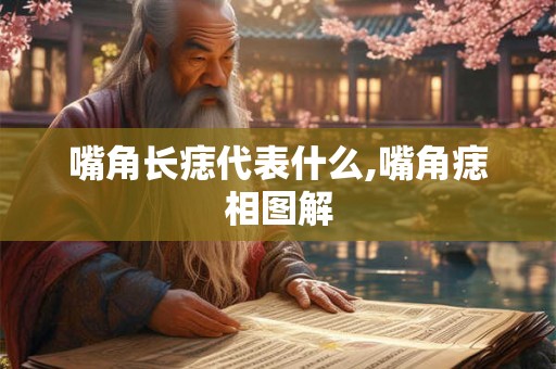 嘴角长痣代表什么,嘴角痣相图解