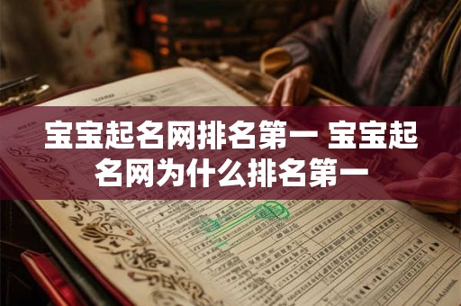 宝宝起名网排名第一 宝宝起名网为什么排名第一
