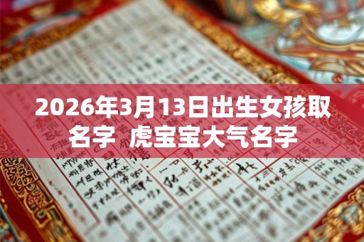2026年3月13日出生女孩取名字  虎宝宝大气名字