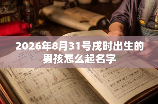 2026年8月31号戌时出生的男孩怎么起名字