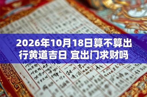 2026年10月18日算不算出行黄道吉日 宜出门求财吗