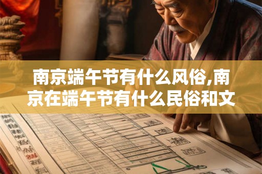 南京端午节有什么风俗,南京在端午节有什么民俗和文化啊? 南京端午节有什么风俗,南京在端午节有什么民俗和文化啊?
