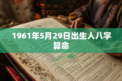 1961年5月29日出生人八字算命