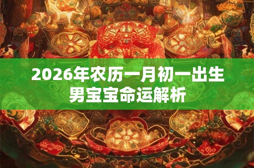 2026年农历一月初一出生男宝宝命运解析
