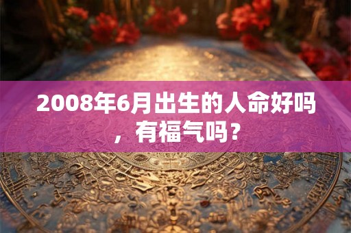 2008年6月出生的人命好吗，有福气吗？