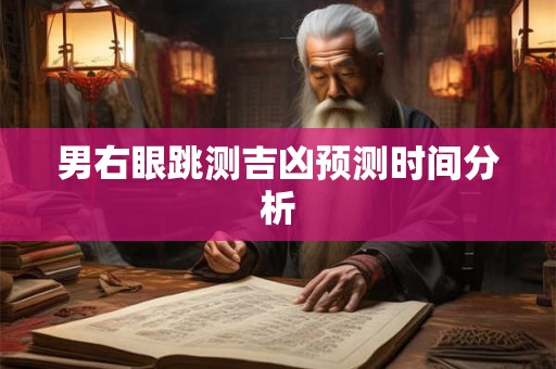 男右眼跳测吉凶预测时间分析