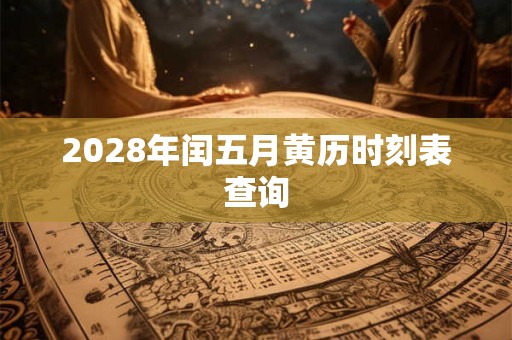 2028年闰五月黄历时刻表查询