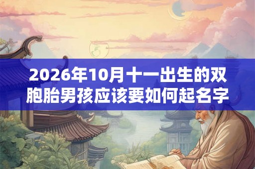 2026年10月十一出生的双胞胎男孩应该要如何起名字，五行属什么？