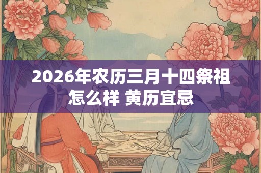 2026年农历三月十四祭祖怎么样 黄历宜忌