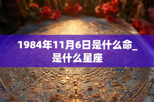 1984年11月6日是什么命_是什么星座