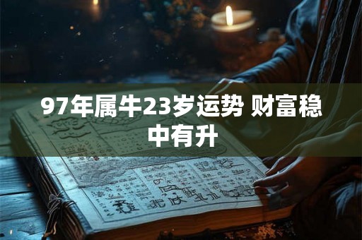 97年属牛23岁运势 财富稳中有升