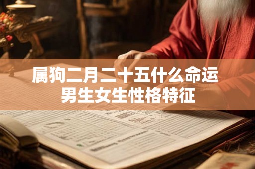 属狗二月二十五什么命运 男生女生性格特征 属狗二月二十五什么命运 男生女生性格特征