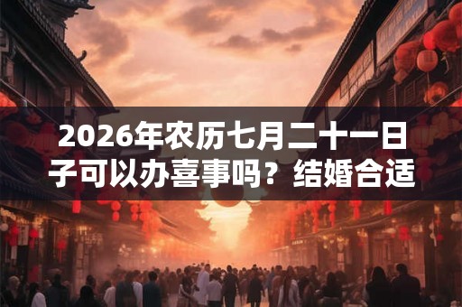 2026年农历七月二十一日子可以办喜事吗?结婚合适吗? 2026年农历七月二十一日子可以办喜事吗?结婚合适吗?