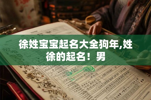 徐姓宝宝起名大全狗年,姓徐的起名！男