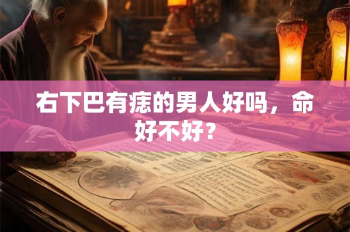 右下巴有痣的男人好吗，命好不好？
