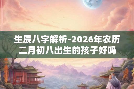 生辰八字解析-2026年农历二月初八出生的孩子好吗