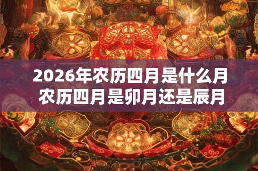 2026年农历四月是什么月 农历四月是卯月还是辰月