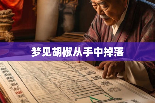 梦见胡椒从手中掉落