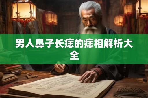 男人鼻子长痣的痣相解析大全