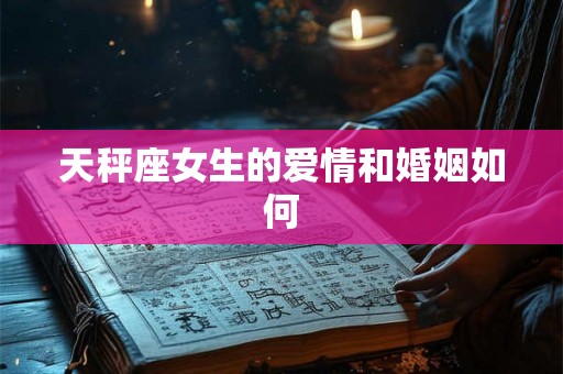 天秤座女生的爱情和婚姻如何