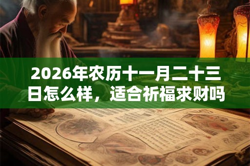 2026年农历十一月二十三日怎么样，适合祈福求财吗？