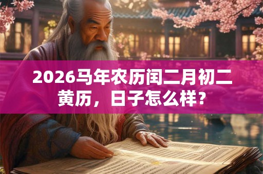 2026马年农历闰二月初二黄历，日子怎么样？