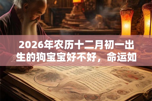 2026年农历十二月初一出生的狗宝宝好不好，命运如何？