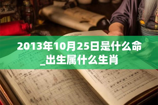 2013年10月25日是什么命_出生属什么生肖