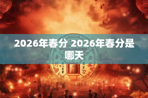 2026年春分 2026年春分是哪天