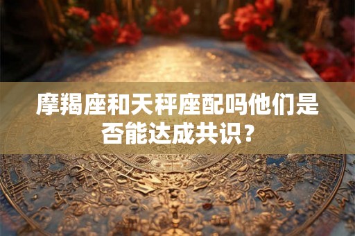 摩羯座和天秤座配吗他们是否能达成共识？
