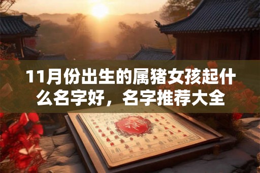 11月份出生的属猪女孩起什么名字好，名字推荐大全