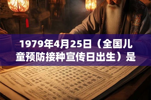 1979年4月25日（全国儿童预防接种宣传日出生）是什么命_命运如何