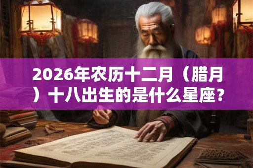 2026年农历十二月（腊月）十八出生的是什么星座？