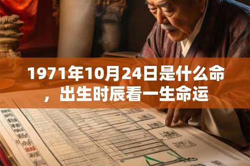 1971年10月24日是什么命，出生时辰看一生命运