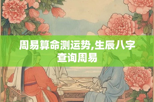 周易算命测运势,生辰八字查询周易