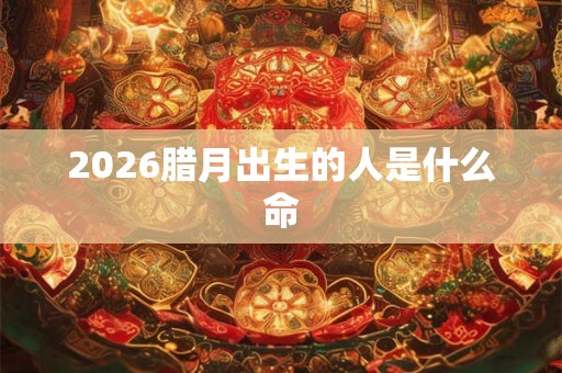 2026腊月出生的人是什么命