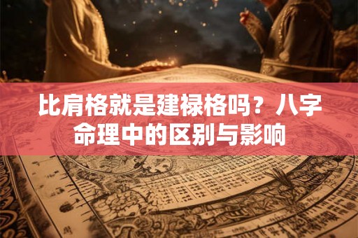 比肩格就是建禄格吗？八字命理中的区别与影响
