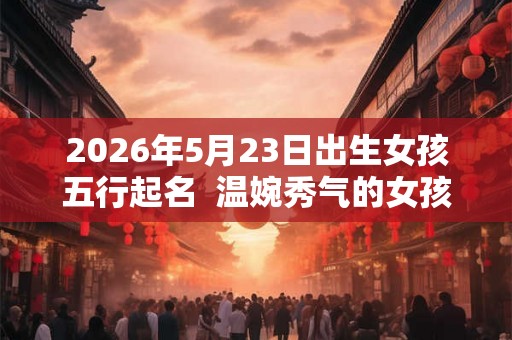 2026年5月23日出生女孩五行起名  温婉秀气的女孩名字
