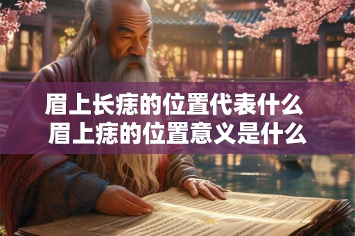 眉上长痣的位置代表什么 眉上痣的位置意义是什么