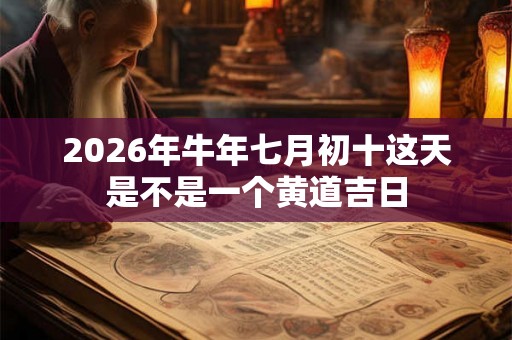 2026年牛年七月初十这天是不是一个黄道吉日