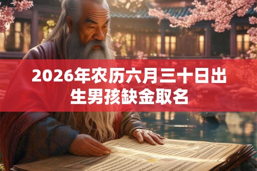 2026年农历六月三十日出生男孩缺金取名 2026年农历六月三十日出生男孩缺金取名
