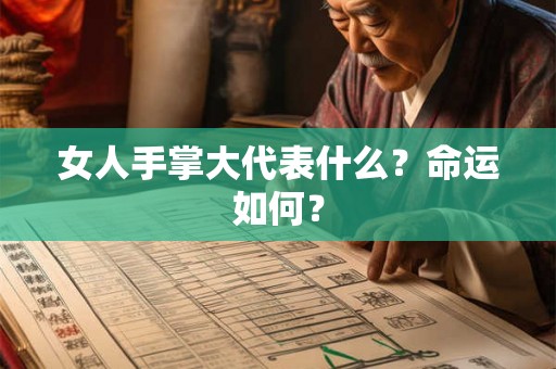 女人手掌大代表什么？命运如何？