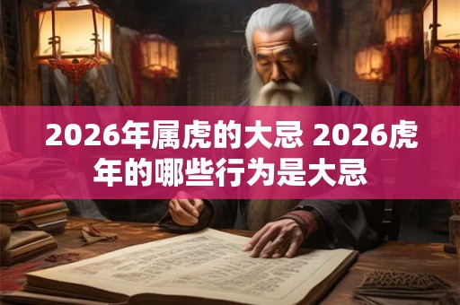 2026年属虎的大忌 2026虎年的哪些行为是大忌 2026年属虎的大忌 2026虎年的哪些行为是大忌
