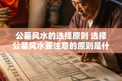 公墓风水的选择原则 选择公墓风水要注意的原则是什么