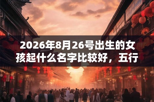 2026年8月26号出生的女孩起什么名字比较好，五行属什么