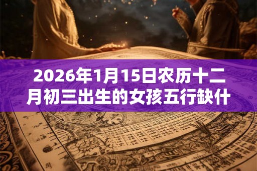 2026年1月15日农历十二月初三出生的女孩五行缺什么
