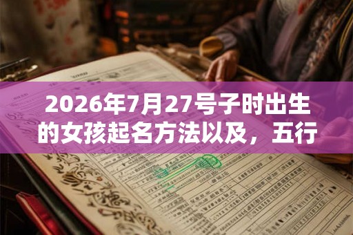 2026年7月27号子时出生的女孩起名方法以及，五行八字