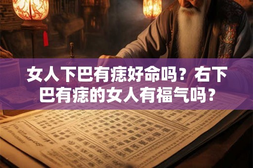 女人下巴有痣好命吗？右下巴有痣的女人有福气吗？