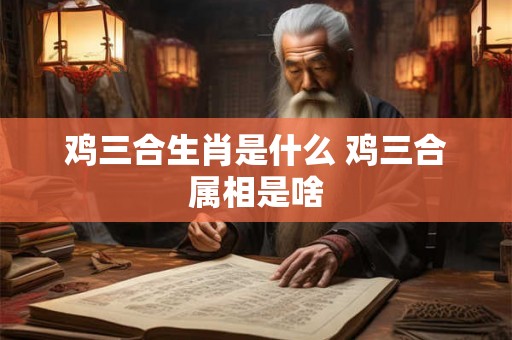鸡三合生肖是什么 鸡三合属相是啥