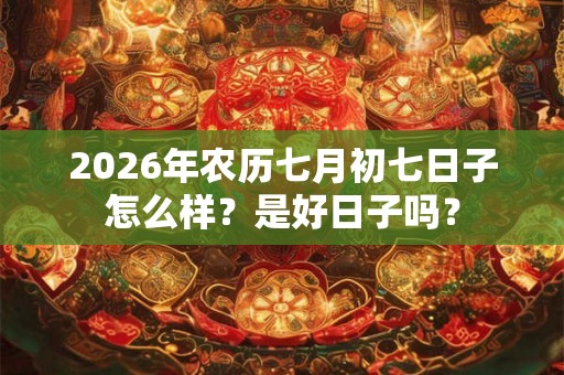 2026年农历七月初七日子怎么样？是好日子吗？
